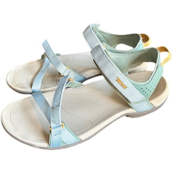 Teva Verra Hiking Sustainable Sandals Spider Traction  - Aqua/Blue/Tan - 9 - Picture 2 of 10